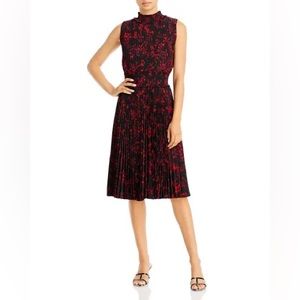 Nanette Lepore Floral Pleated Fit & Flare Dress